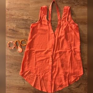 Orange Cold shoulder top by 36 point 5